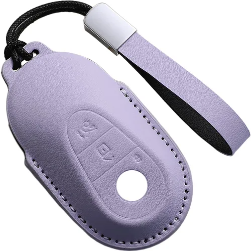Miniatura 40 de para Mercedes-Benz Funda para llavero, Funda para llavero Mercedes C E M S CLS CLK GLK GLC G AMG Accesorios para llavero de cuero Funda protectora