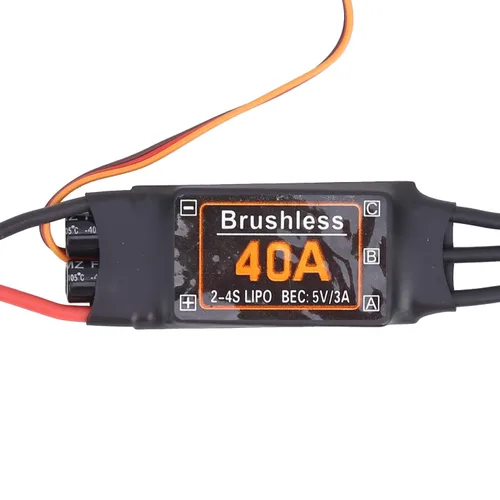 Miniatura 6 de Controlador de velocidad RC, controlador de velocidad ESC sin escobillas 40A, motor de avión RC 5V3A salida BEC para RC Drone Aviones Accesorio