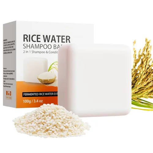 Champú y acondicionador de agua de arroz, agua de arroz fermentada 2 en 1 para el crecimiento e hidratación del cabello, anti pérdida de cabello,