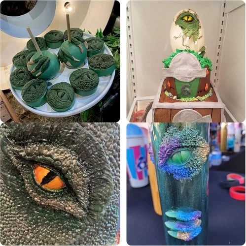 Miniatura 6 de Molde de resina de dragón, moldes para hornear chocolate con piel de garras de dinosaurio, moldes de silicona para decoración de pasteles