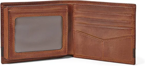 Miniatura 3 de Fossil Quinn Flip ID Billetera Bifold Marrón ML3644