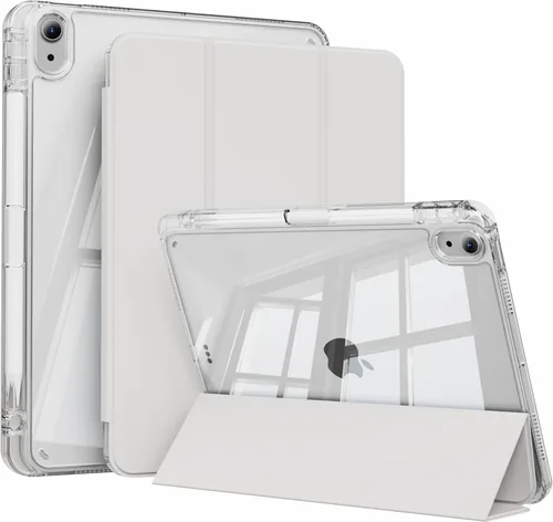 Funda para iPad Air de 11 pulgadas (M4/M3/M2) 2026/2025/2024, iPad Air de 5ª/4ª generación de 10.9 pulgadas 2022/2020 con soporte para lápices, Gris