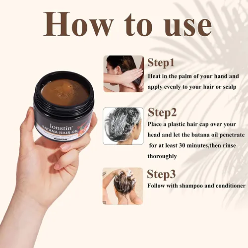 Miniatura 2 de Aceite de batana crudo para el crecimiento y reparación del cabello – Tratamiento anti pérdida de cabello, control de encrespamiento y rescate