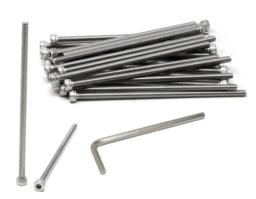 Miniatura 195 de iexcell 25 piezas M4 x 60/65/70/75/3.150 in paso de rosca 0.028 in acero inoxidable 304 cabeza hexagonal Tornillos Tornillos surtido Kit