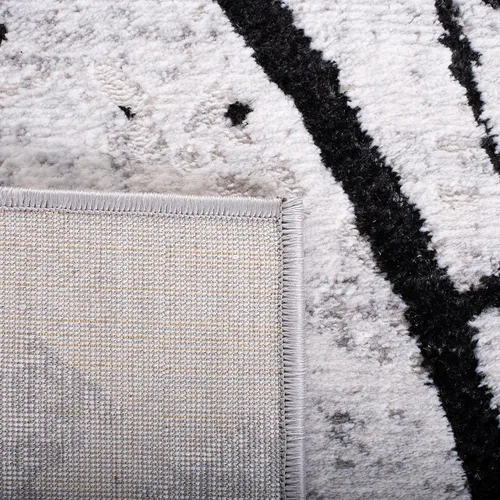 Miniatura 4 de SAFAVIEH Amelia Collection - Alfombra decorativa de 2 x 4 pies, gris y negro, diseño abstracto moderno, no desprende pelusa y de fácil cuidado