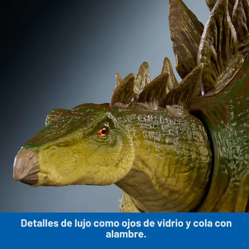 Miniatura 3 de Mattel Jurassic World Hammond Collection - Figura de acción, estegosaurio del parque jurásico del mundo perdido, juguete de dinosaurio grande
