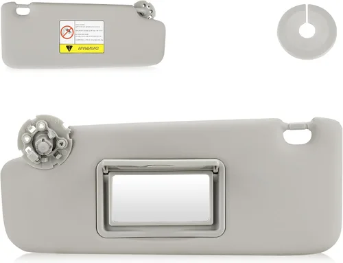 Miniatura 9 de Visera solar de 3 agujeros para Chevy Cruze 2011-2016, visera solar beige del lado izquierdo del conductor Reemplazo 95034256, 95034253, 84126667