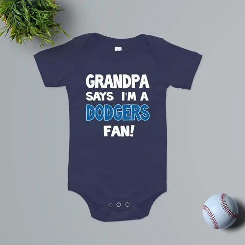 Miniatura 8 de NanyCrafts 'Grandpa Says I'm a Dodgers Fan Baby Body Body para bebé Dodgers