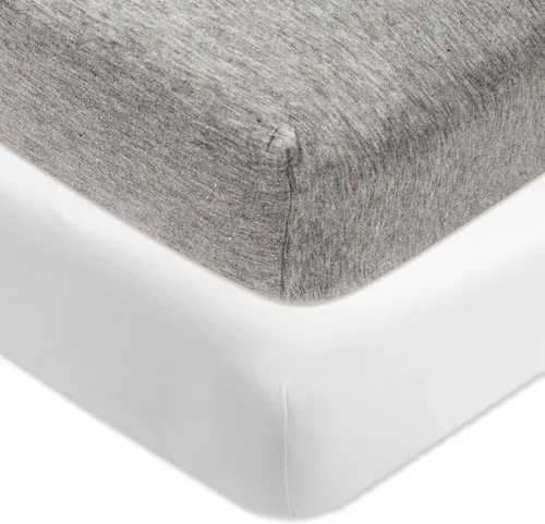 Miniatura 25 de HonestBaby Paquete de 2 sábanas bajeras para cuna Paquete de 2 - Azul claro