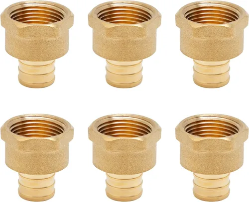 Miniatura 14 de SUNGATOR Paquete de 2 accesorios de latón PEX de 1" a 1" hembra NPT, certificados por