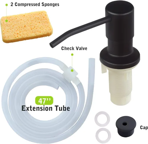 Miniatura 5 de Dispensador de jabón para fregadero de cocina, dispensador de jabón para fregadero Kichen integrado, kit de tubo de extensión de 47 pulgadas, bomba