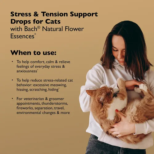 Miniatura 2 de Rescue Remedy Pet Dropper para gatos – 0.3 onzas líquidas – Soporte de estrés y tensión para gatos con esencias florales naturales de Bach – Fórmula