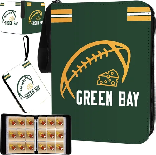 Miniatura 19 de Carpeta de tarjetas de fútbol con fundas 400 bolsillos, soporte para tarjetas de fútbol de Dallas para tarjetas de colección, carpeta con 3 anillas
