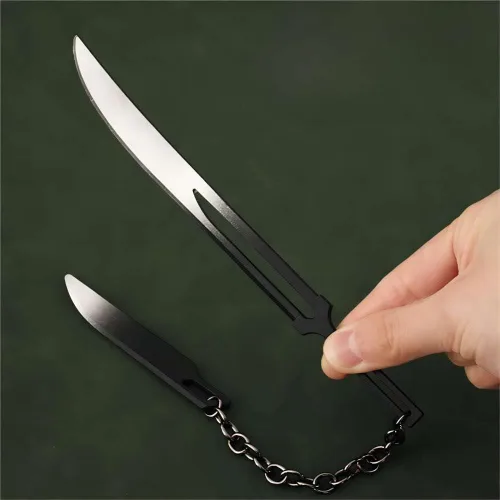 Miniatura 7 de FunBoat Ichigo Bankai - Llavero de espada - La verdadera Tensa Zangetsu y doble hoja de zangetsu de anime, regalo para niños, adolescentes, mujeres