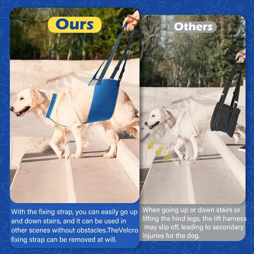 Miniatura 3 de Arnés ajustable de elevación para perros con correa de fijación, arnés de elevación para perros, soporte de pierna trasera, arnés de rehabilitación