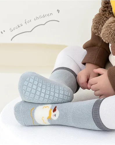 Miniatura 5 de Calcetines de agarre antideslizantes para bebés y niños pequeños, cálidos, gruesos, antideslizantes, calcetines para niñas y niños recién nacidos, 6