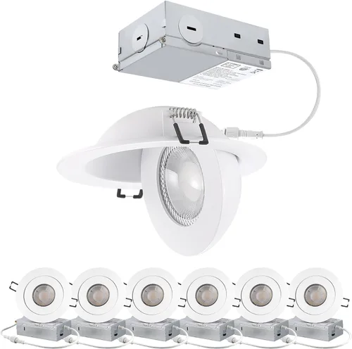 Miniatura 17 de POPANU Gimbal Luz LED Empotrada - 4 Pulgadas Negro 9W Rotación 360° Direccional Ajustable Eyeball Techo Inclinado Iluminación Empotrada 4 pulgadas