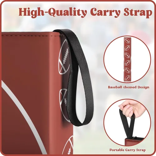 Miniatura 5 de Carpeta de 720 bolsillos para tarjetas de fútbol con fundas, compatible con tarjetas de béisbol, juego de protectores para álbum de tarjetas