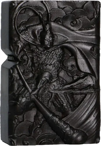 Miniatura 15 de Caja de carcasa de madera de ébano negro natural tallada para módulo Zippo (Serpiente Cobra)