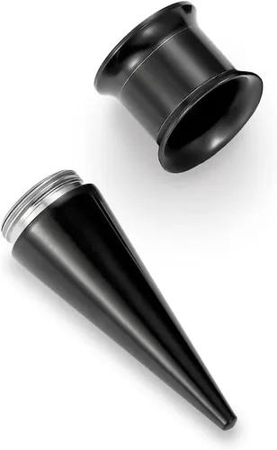 Miniatura 5 de vcmart 14G-00G - Kit de estiramiento de 36 manómetros de oreja, tapones cónicos, ojales, acero de grado implante, Metal, Acero inoxidable