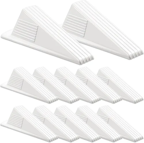 Miniatura 31 de Frienda 4 Piezas Topes de Puerta Jumbo Resistentes Tope de Puerta Alto hasta 2 pulgadas Cuña Alta TPR Cuña Grande Apilable Gran Tope de Goma