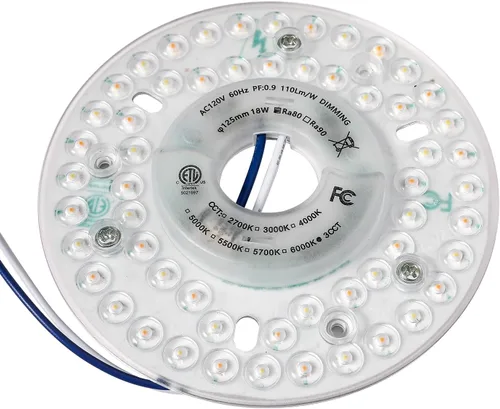 Miniatura 2 de Kit de actualización de luz LED para ventilador de techo de 4.92 pulgadas, luz empotrada de techo, panel de repuesto de luz de ventilador de techo