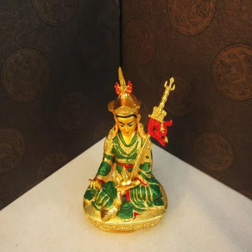 Miniatura 5 de Estatua de cobre coloreada Padmasambhava del loto del loto tibetano de 6 pulgadas de los proveedores budistas tibetanos de Buda