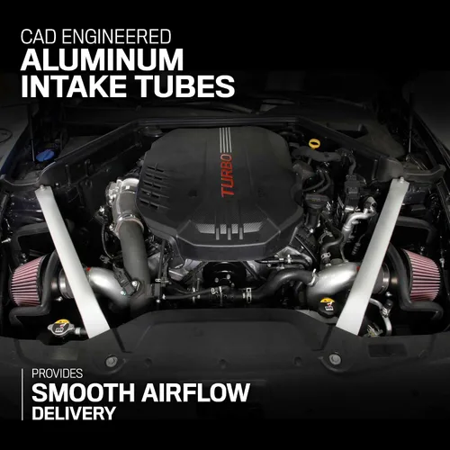 Miniatura 5 de K&N Sistema de admisión de aire frío: filtro de aire de alto flujo, aumenta el rendimiento y aceleración: compatible con Genesis/Kia G70 2018-2025