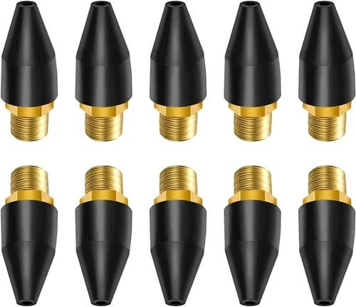 Miniatura 5 de LIANXUE 20 puntas de boquilla de soplador de compresor de aire de goma negra+metal, piezas de herramientas de aire, válvula de control de aire, 1/8