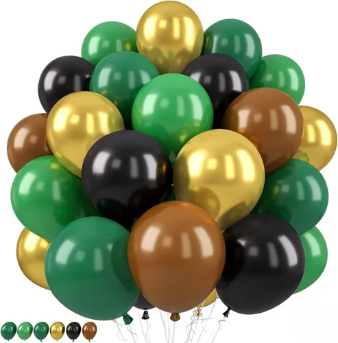 Miniatura 16 de Globos Rojo Blanco Azul, 50 Piezas 12 Pulgadas con Estampado de Estrellas, Globos de Látex Rojo Real Azul Confeti para el 4 de Julio, Día