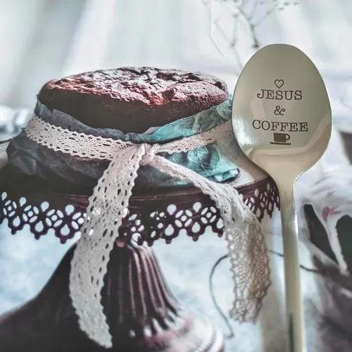 Miniatura 5 de Jesús y cuchara de café regalos para mujeres y hombres, regalo para los amantes del café, regalo para papá, abuela, regalos cristianos