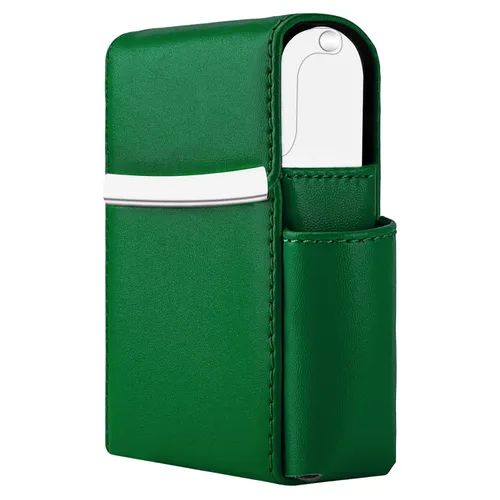 Miniatura 16 de Caja de cigarrillos deslizante de piel sintética con soporte para encendedor y trabilla para cinturón para hombres y mujeres, unisex