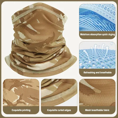 Miniatura 3 de 8 unidades de polaina de cuello refrescante para hombres y mujeres Gator Bandana cara bufanda cubierta pesca motocicleta transpirable protección