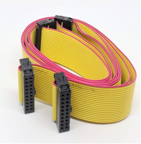 Miniatura 11 de Paquete de 5 conectores hembra IDC 2x10 20P 0.100 in 4.7 in 4 pulgadas, cable de cinta plano amarillo, filas dobles 20 pines paso FC F/F