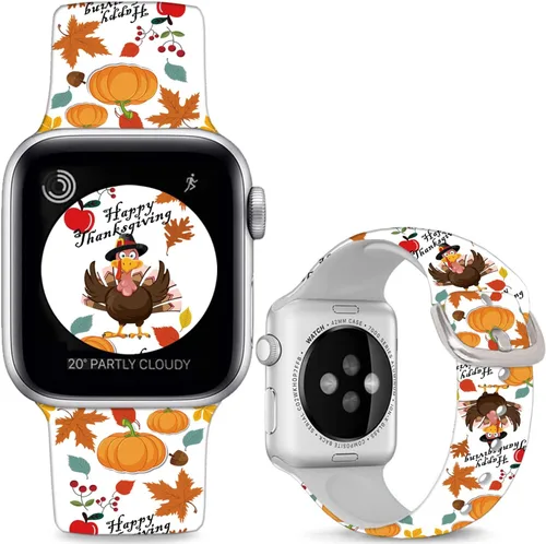 Miniatura 15 de Soft Silicone Bands Compatible with Apple Watch Band 38mm 40mm 41mm 42mm 44mm 45mm 46mm 49mm,Sport Wristband Strap for iWatch Ultra 2 Series 10 9 8