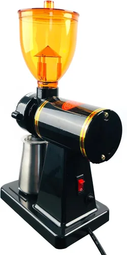 Miniatura 3 de Molinillo de café de rebabas, molinillo de café eléctrico ajustable molinillo de granos de café (negro)