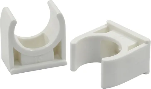 Hordion 100 abrazaderas de PVC en forma de U para tuberías de agua de 1/2 pulgada (0.630 in), bandejas de TV, tubo, colgador de manguera, soporte