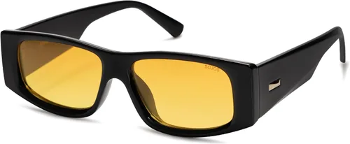 SOJOS Gafas de sol polarizadas rectangulares Y2K de moda para mujeres y hombres, gafas de sol rave de diseñador de moda SJ2228