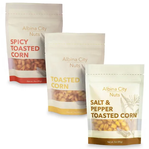 Miniatura 10 de Albina City Nuts Maíz tostado picante, extremadamente picante y sabroso, con un suave crujido hecho de ingredientes no transgénicos libres