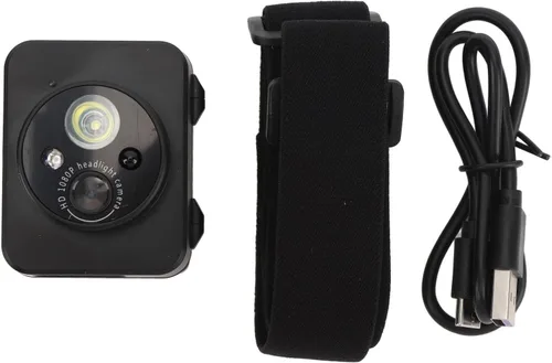 Miniatura 7 de ciciglow Cámara de acción montada en la cabeza, ángulo ajustable de 1080P, cámara deportiva montada en la cabeza pequeña, faro LED, cámara de video