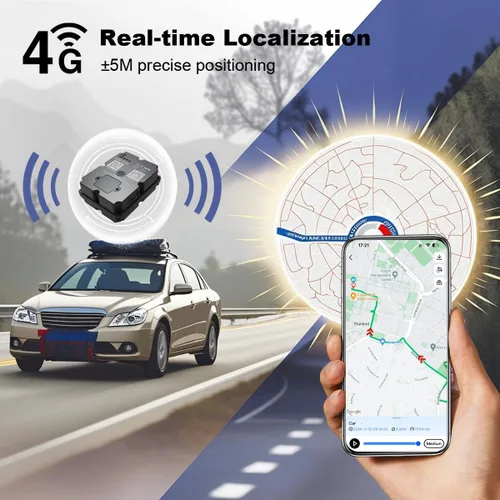 Miniatura 5 de Rastreador GPS 4G para vehículos de larga duración de batería de hasta 7 meses, distancia ilimitada de geo-cerca, seguimiento en tiempo real