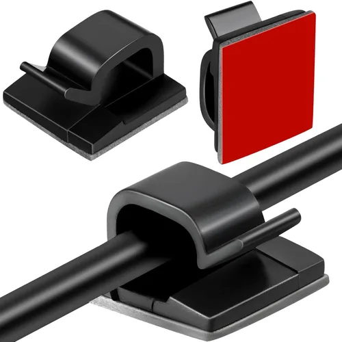 Miniatura 7 de Maitys 60 Piezas Clips para Cables de Exterior Ganchos Adhesivos de Navidad Gestión de Cables Clips de Luz de Alambre Organizador Ocultador