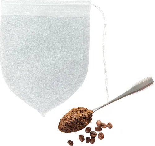 Miniatura 8 de Bolsas de filtro de té desechables con forma de lágrima para té suelto, café en polvo, biodegradables y compostables, bolsas infusoras de té vacías