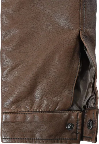 Miniatura 3 de Victory Outfitters - Chaqueta de piel sintética para hombre, color marrón
