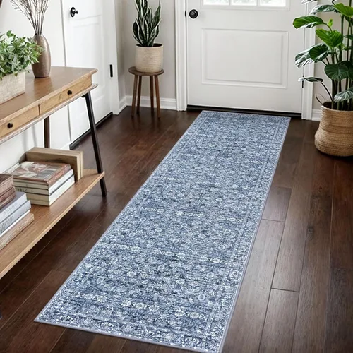 Miniatura 52 de SIILOOM Alfombra antideslizante de pasillo moderna de 2 x 5, súper suave, para pasillos, decoración para cocina, alfombras para pasillos sin 2-Verde