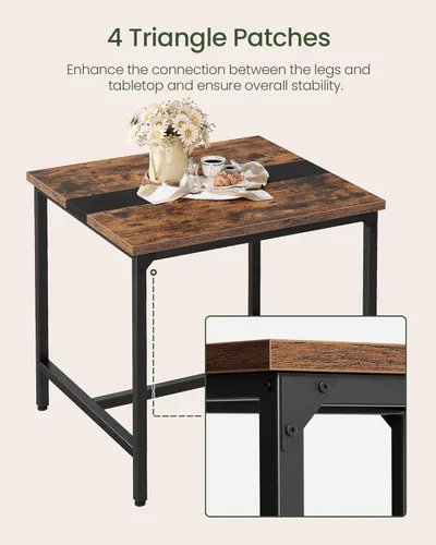 Miniatura 8 de CHOEZON Mesa de comedor cuadrada para cocina, mesa de comedor de 29.5 pulgadas, mesas de comedor pequeñas, escritorio de escritura, mesas de café