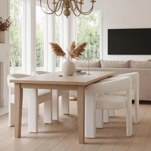 Miniatura 48 de HNY Silla moderna de cocina y comedor de estilo barril, silla de acento tapizada en cuero sintético PU con brazo, silla de lado de 47 cm de ancho