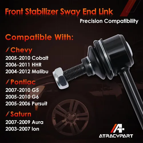 Miniatura 2 de Barra estabilizadora delantera enlace final de barra estabilizadora para Chevrolet Cobalt 2005-2010, HHR 2006-2011, Malibu 2004-2012, Pontiac G5 G6