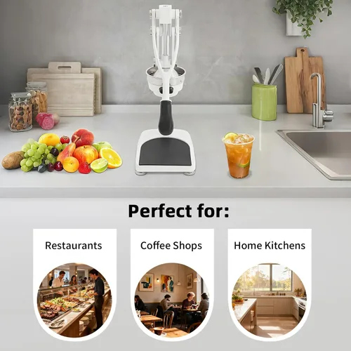 Miniatura 7 de Exprimidor Manual y Prensa de Mano Resistente, Exprimidor de Cítricos de Hierro Fundido con Base Estable, Prensa Manual de Grado Comercial