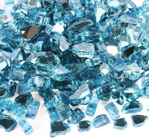 Miniatura 8 de Vidrio para hoguera de 10 libras, rocas de vidrio templado reflectante de cobre, alto brillo, apto para mesa de fogata de gas natural y propano